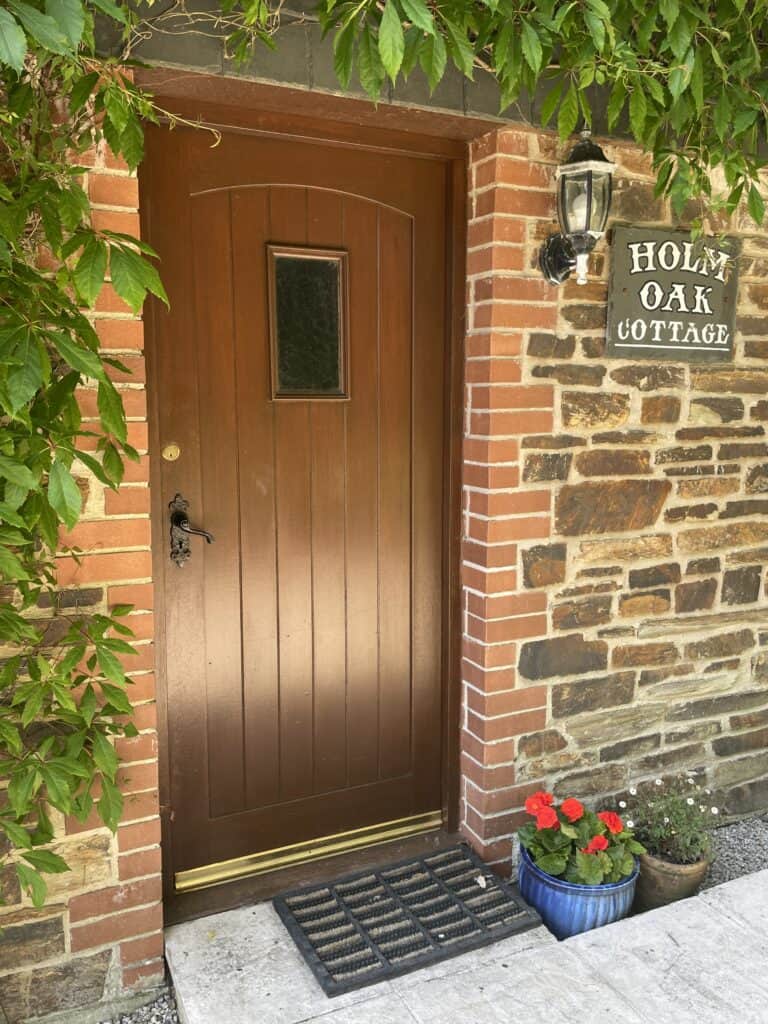 The entrance door to Holm Oak Cottage, Nr Looe, Cornwall